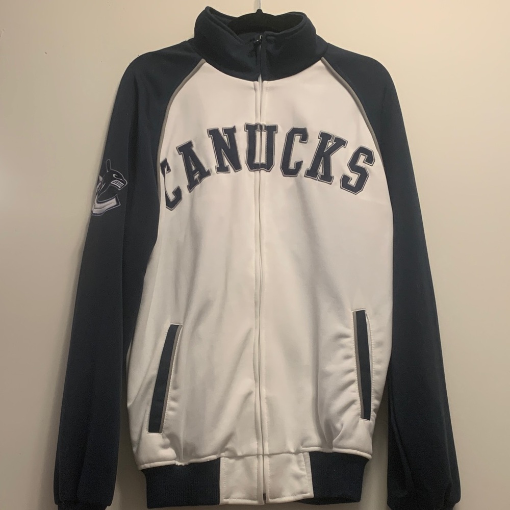 Vancouver Canucks Men's White and dark navy Jacket